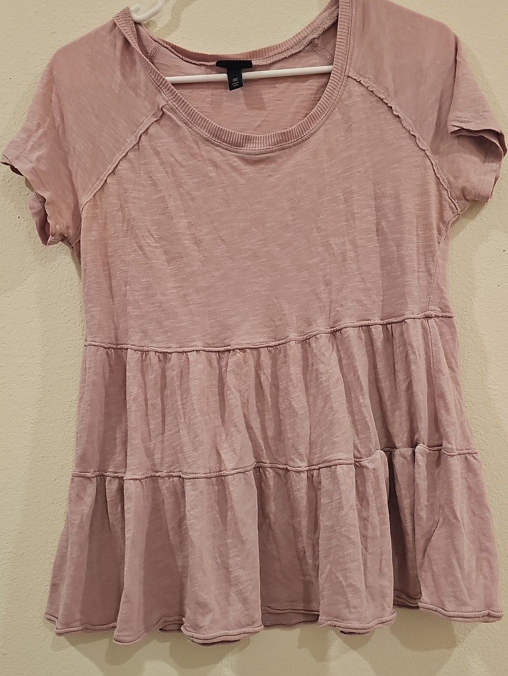 torrid Dusty Mauve Tiered Short Sleeve Tunic